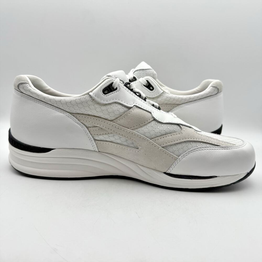 SAS Mens Journey Mesh Walking Sneakers US 14.5 Wide EU 47.5 White Suede NWOB - Picture 4 of 12